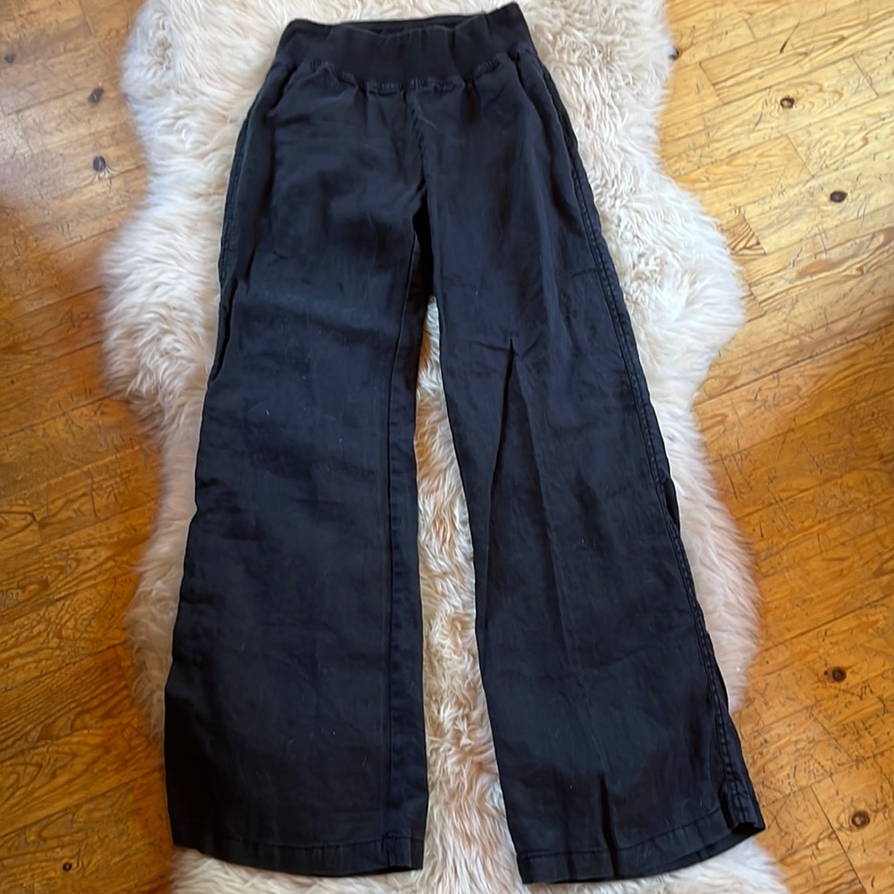Calvin Klein Black Linen Pants- Wide Leg Flare